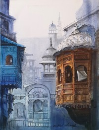 Zahid Ashraf, 18 x 24 inch, Acrylic on Canvas, Cityscape Painting, AC-ZHA-124